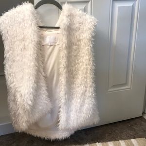 Fuzzy vest with hood